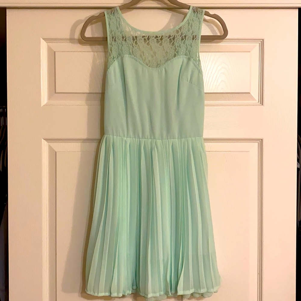 Mint color dress